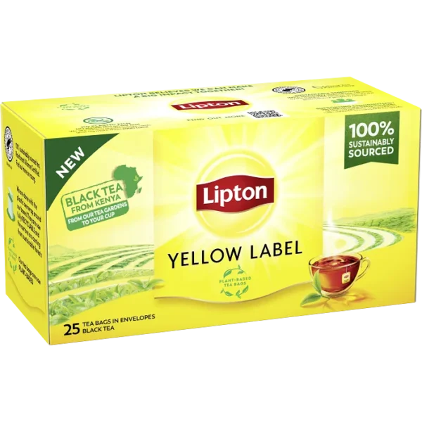 Yellow label Svart te